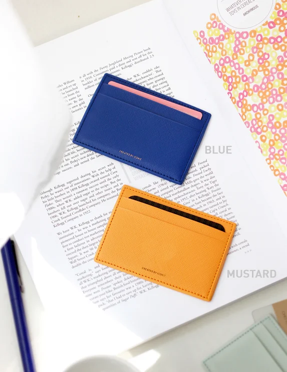 Portable Slim Card Holder Wallet Leather Card Pocket Wallet Multiple Colors Available Leather Wallet With Custom Logo