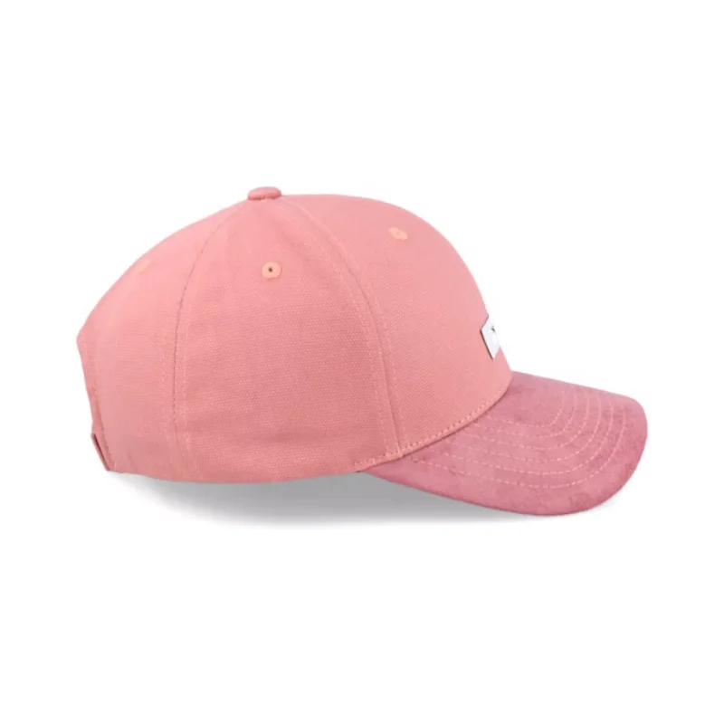 High Quality Rose Pink 6 Panel Baseball Cap Wholesale Custom Woven Patch Letter Logo Daily Dad Caps For Women Girls