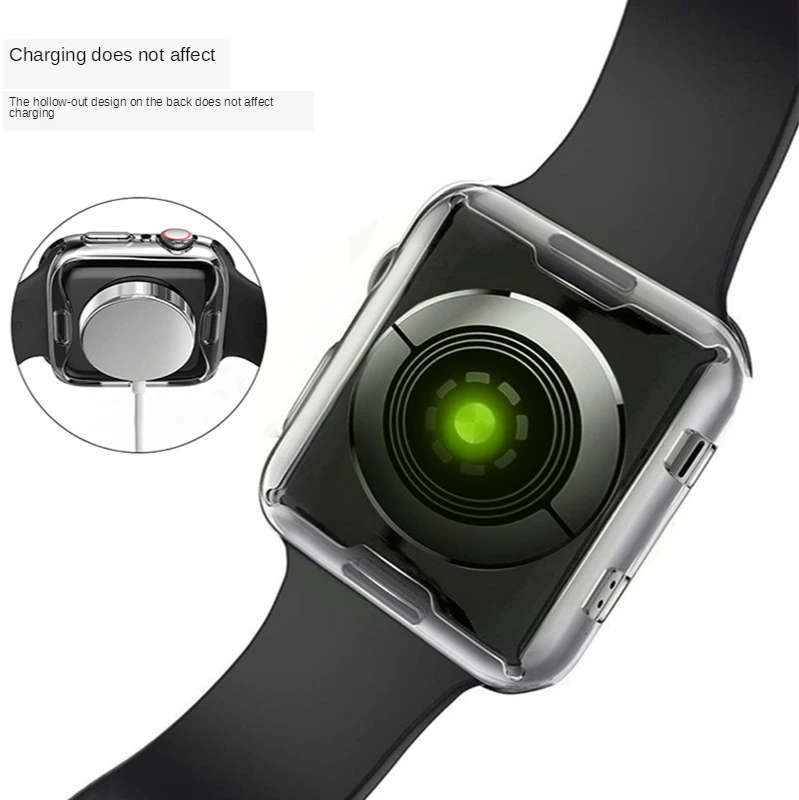 Прозрачный чехол для Apple Watch Series 3 2 1 38 мм 42 360 полностью мягкий прозрачный защитный из ТПУ iWatch 4/5 44