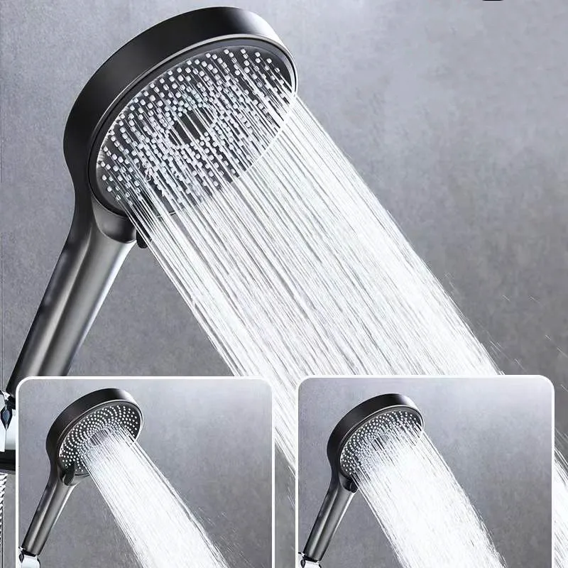 Hotel Bathroom Luxury Gun Gray Copper Four Function Rain Shower Set Brass Bath Shower Mixer Set With Spray Gun