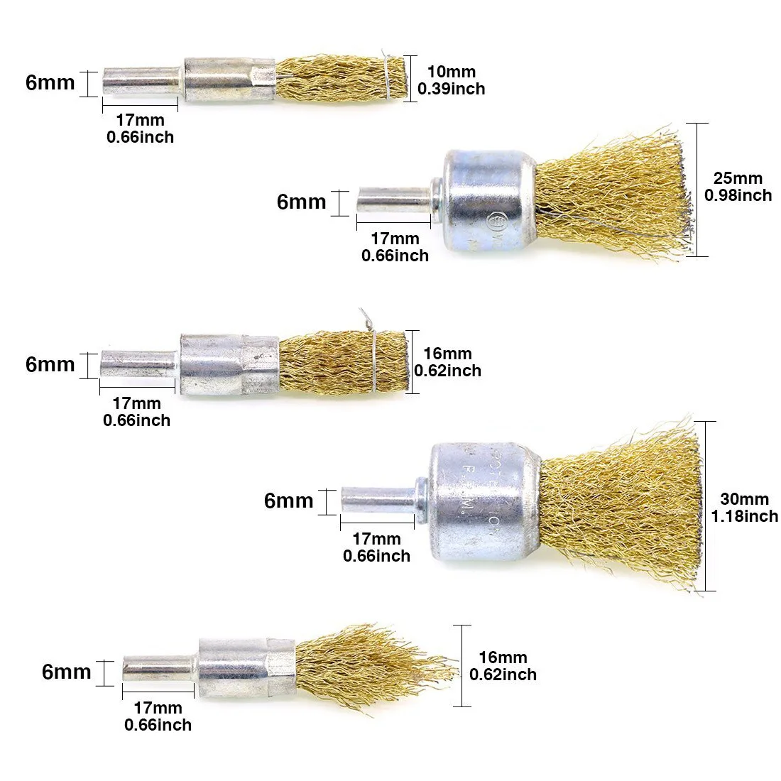 Wheel Cup Brush Set  1/4 Inch Shank Electric Drill  Brush For Cleaning Rust