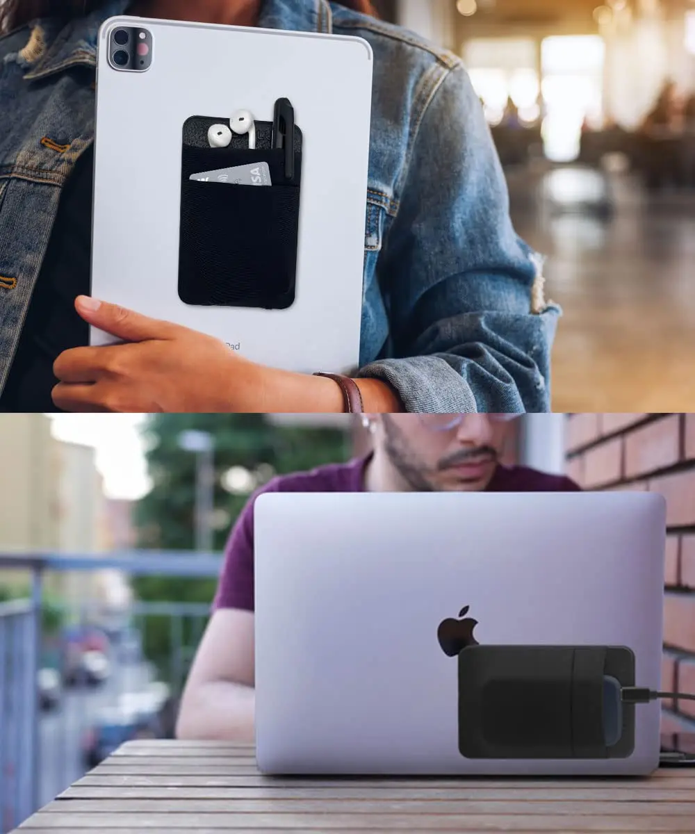 Hot sale adhesive back laptop back organizer bag computer mouse laptop accessory organizer bag