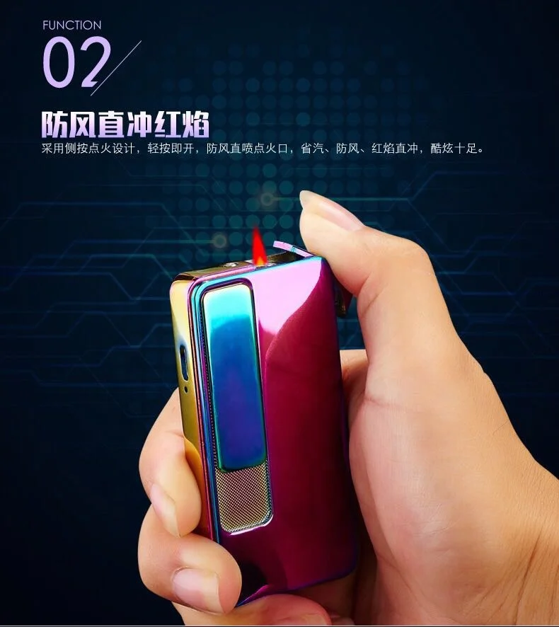 Personality Design Luxurious Appearance Windproof USB Rechargeable Electric Lighter