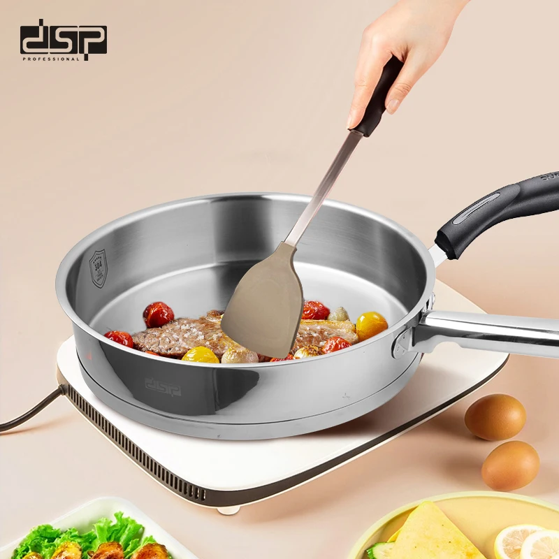 DSP Stainless steel pot set household three-piece kitchen frying soup pot combination cooking pot set