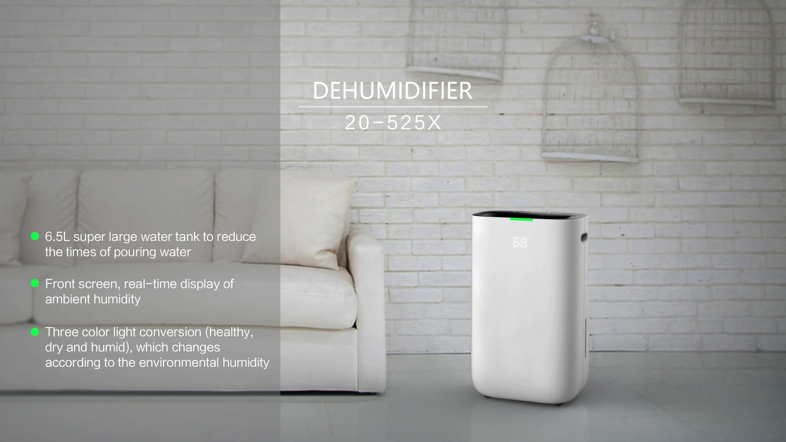 20L Mobile Air Dehumidifier for Medium to Large Size Home with Wifi smart control dehumidifiers