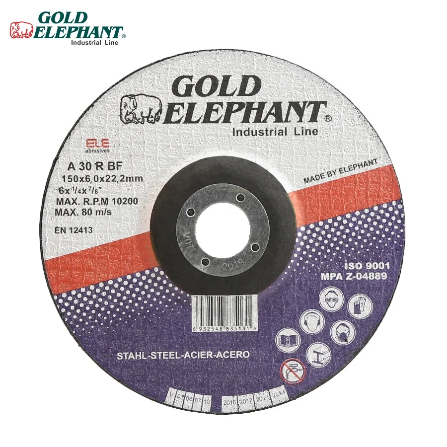 Gold Elephant high quality 6 inch grinding discs 150mm grinding wheel  for metal stainless steel
