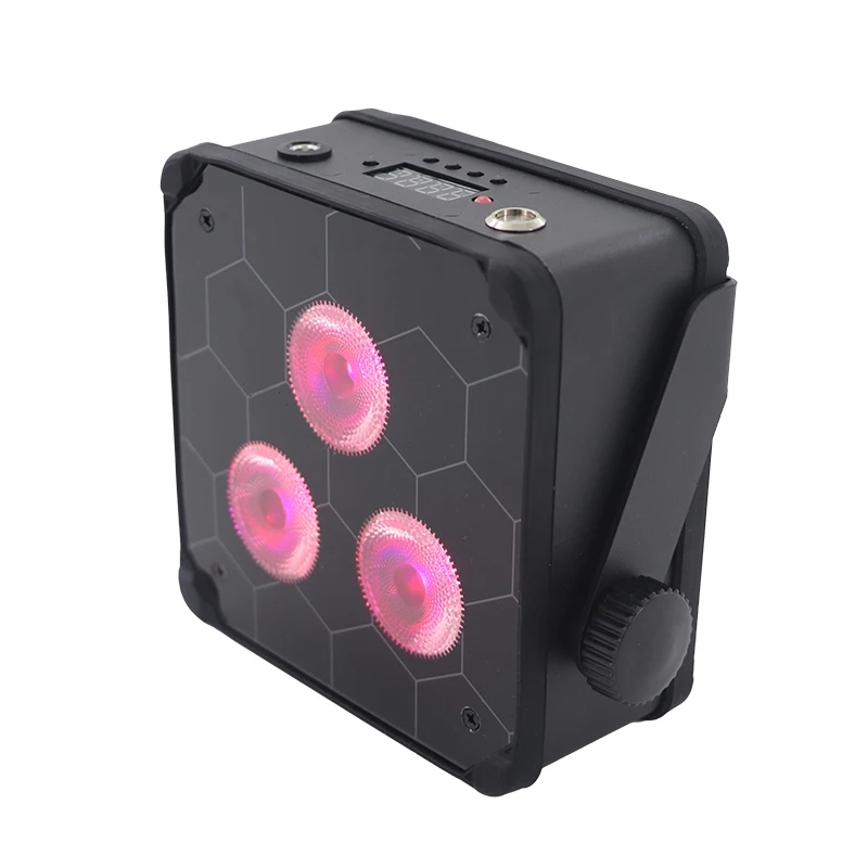Wireless APP battery powered 3x18w rgbwa uv 6in1led par can light
