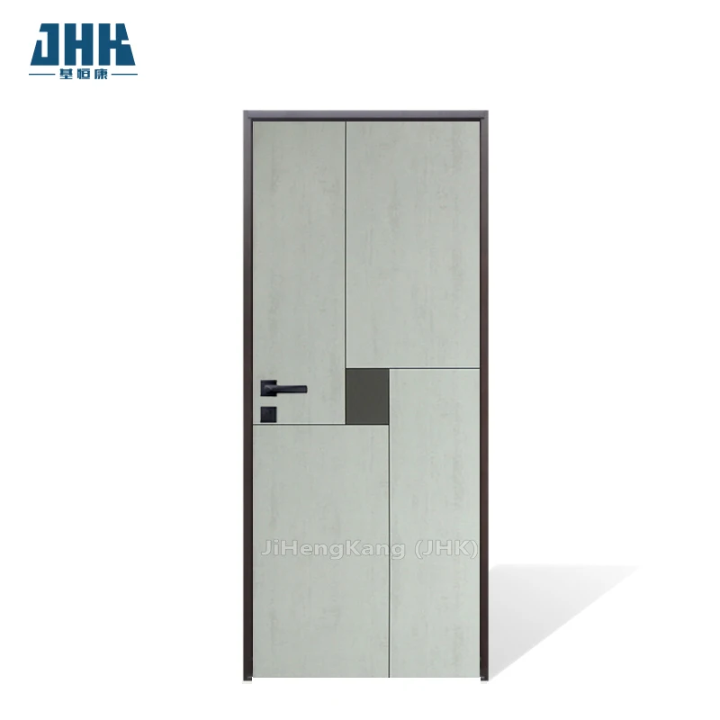 JHK-F01-3 Melamine paper two-color Marbeling Hollow Melamine Door wooden swing door modern interior doors
