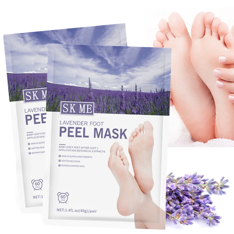 Best Selling Products  Natural Lavender Peeling Foot Mask Exfoliating Peel Dead Skin For Dry Cracked Feet OEM Wholesale