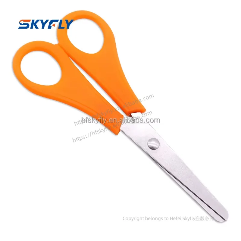 Оптовая продажа низкая цена ножницы для резки бумаги детей безопасные канцелярские принадлежности студенческие дети