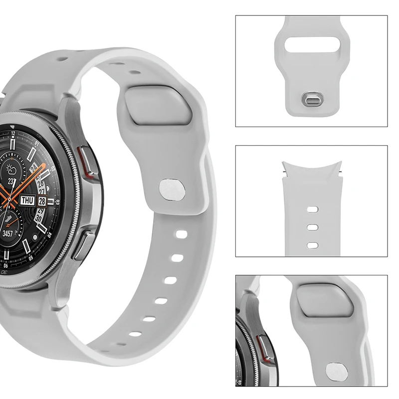 Ремешок силиконовый для Samsung Galaxy Watch 4 сменный классический браслет