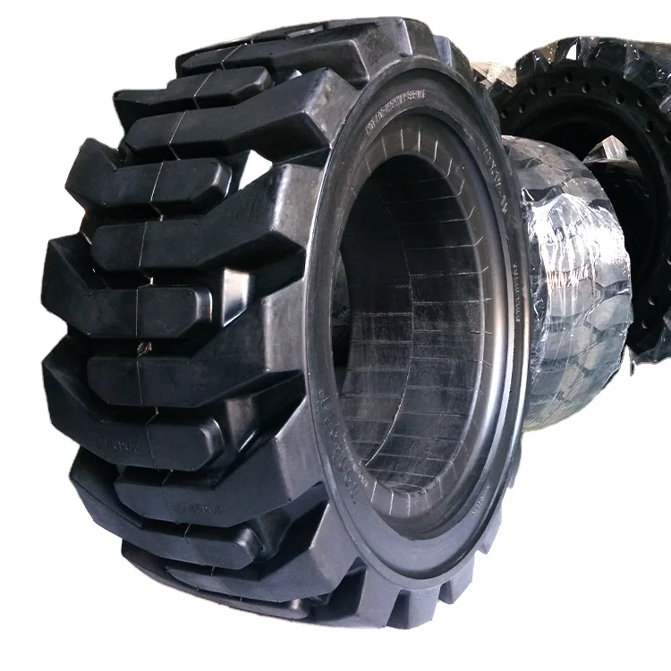LANGQIN brand 27x12-15 construction machinery available loader solid tire wear-resistant explosion-proof free inflation