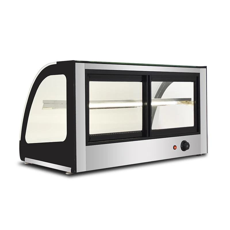 new product upright rectangle glass cupcake bread pastry cooling showcase marble based cake display cabinet