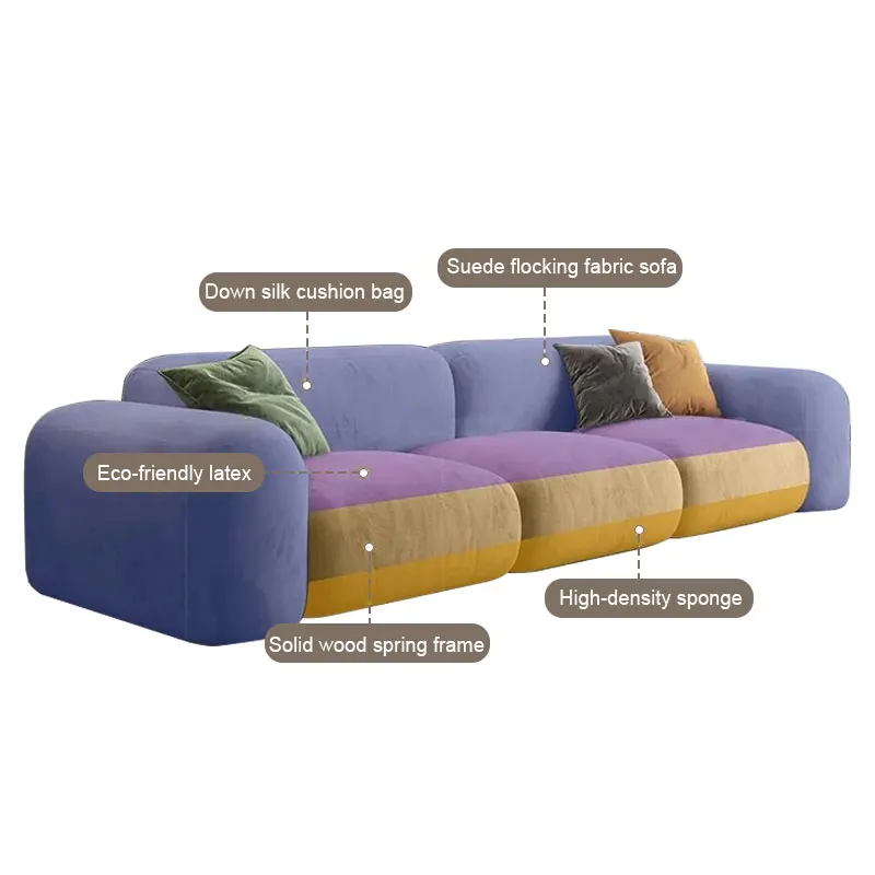 Nordic Роскошный L-образный диван для гостиной мебель пол бархат 3 места модульный секционный набор диванов