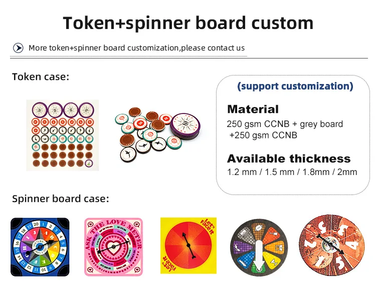 customized Personalice su propio juego de mesa y piezas en blanco con libro de instrucciones
