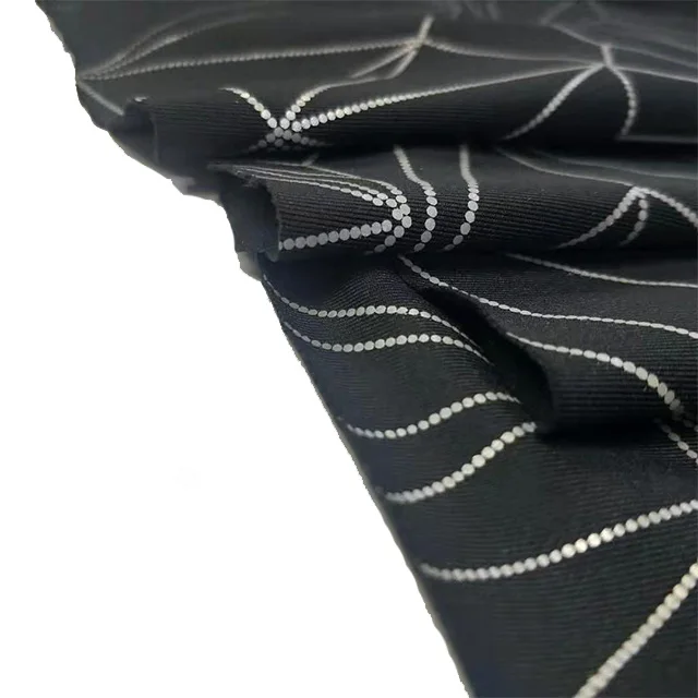 
Оптовая продажа, высокое качество, 92% полиэстер, 8% спандекс, одинарная Джерси с принтом и светоотражающим покрытием, ткань для одежды 