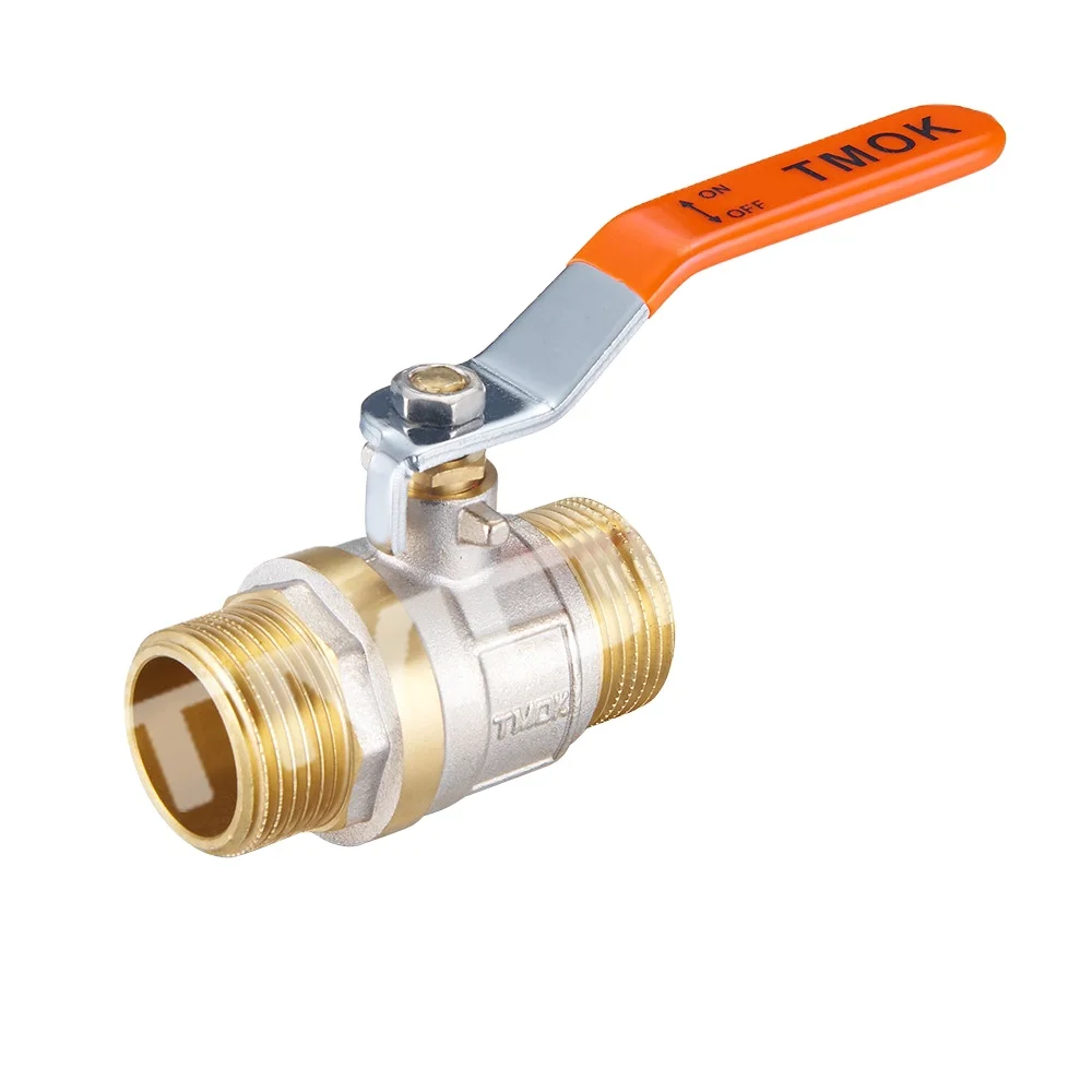 Factory Stock brass ball valve price TMOK Brand Size 1/2' to 1' BSP Thread Iron handles with pvc credit insurance support