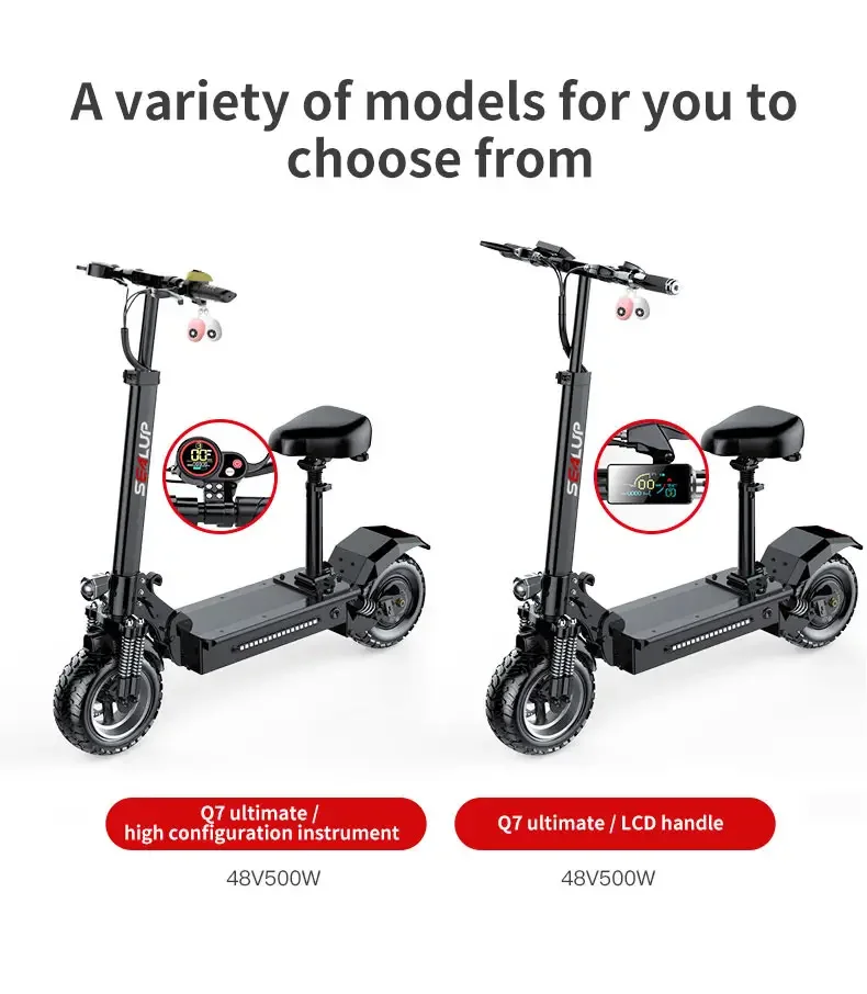 7 day Shipping CE Certified products Q7 10 inch Electric Scooters 48V10.4Ah 13Ah Battery 500W/1000W Foldable Electric scooter