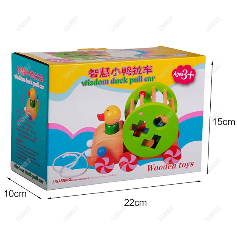 2021 hot sale wooden wheels for toys  pull wood car toy for kids