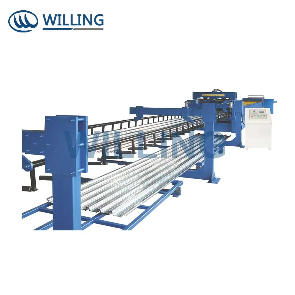 Building Materials Galvanized Roof Steel Structure Composite Floor Deck Roll Forming Machine With Punch