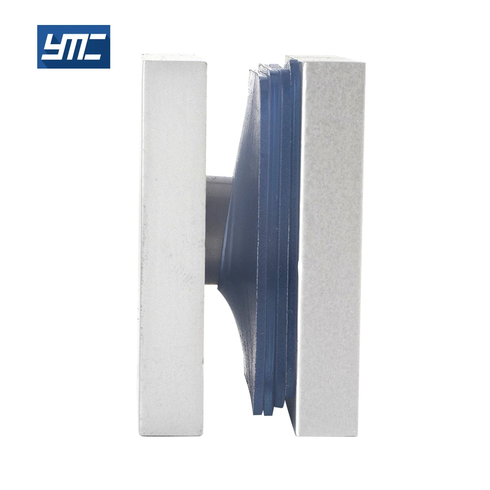 glass clamp railing New Design Corner 180 Degree Hardware Double solid brass bottom plate square edge glass clamp