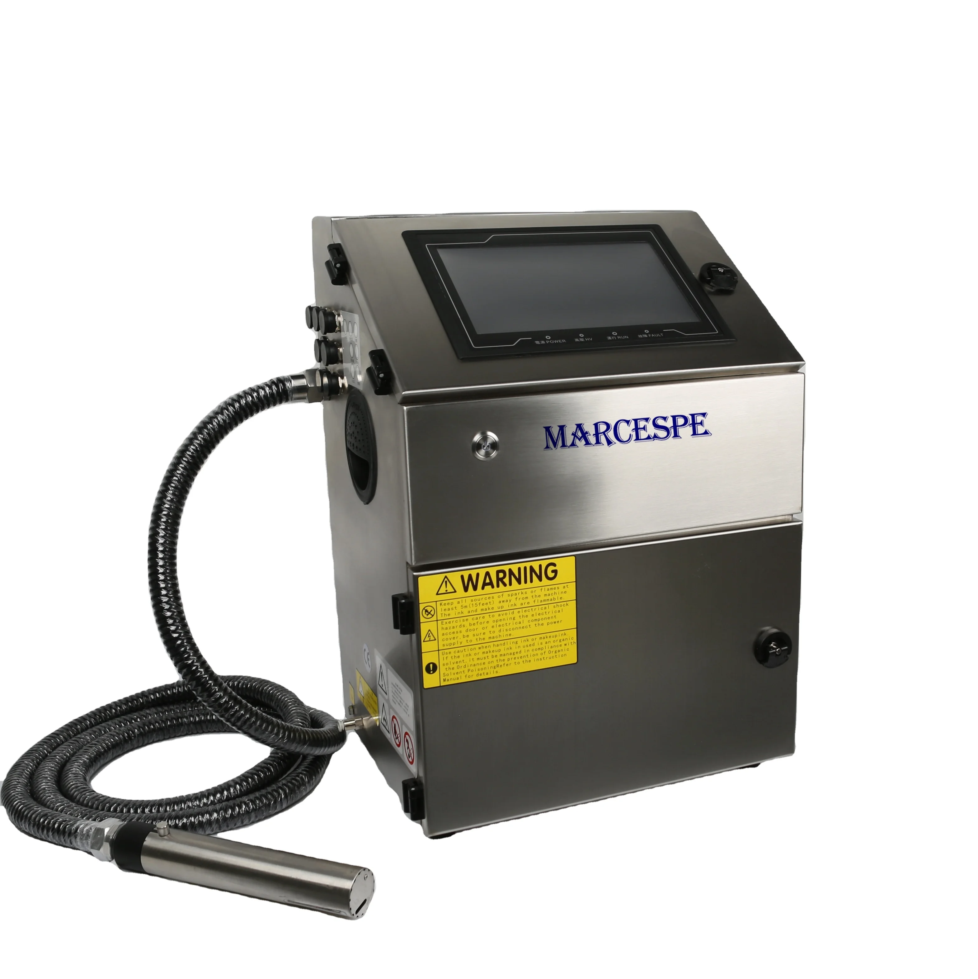 Marcespe OEM/ ODM S1000 Continuous Inkjet Printer CIJ INKJET PRINTER small character printer for bottle cable