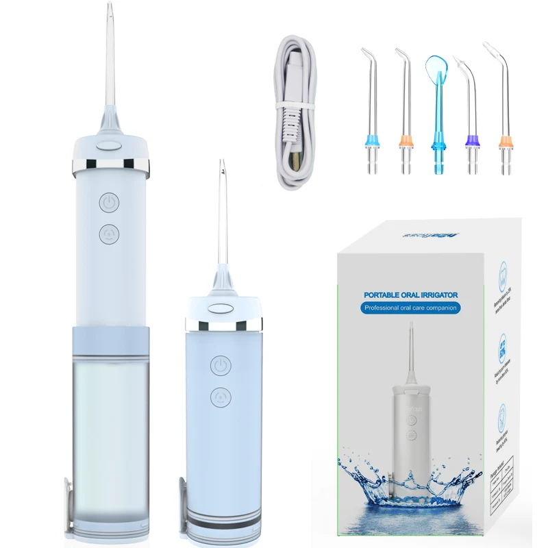 
2021 OEM Oral Irrigator Dental Portable Water Flosser USB Rechargeable Water Flosser rrigator for Cleaning Teeth china factories 