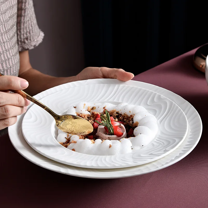 Salad Dinner Plate Matte Set Plates Gold Italian Ceramic Moroccan Porcelain Copper Pure Silver Black