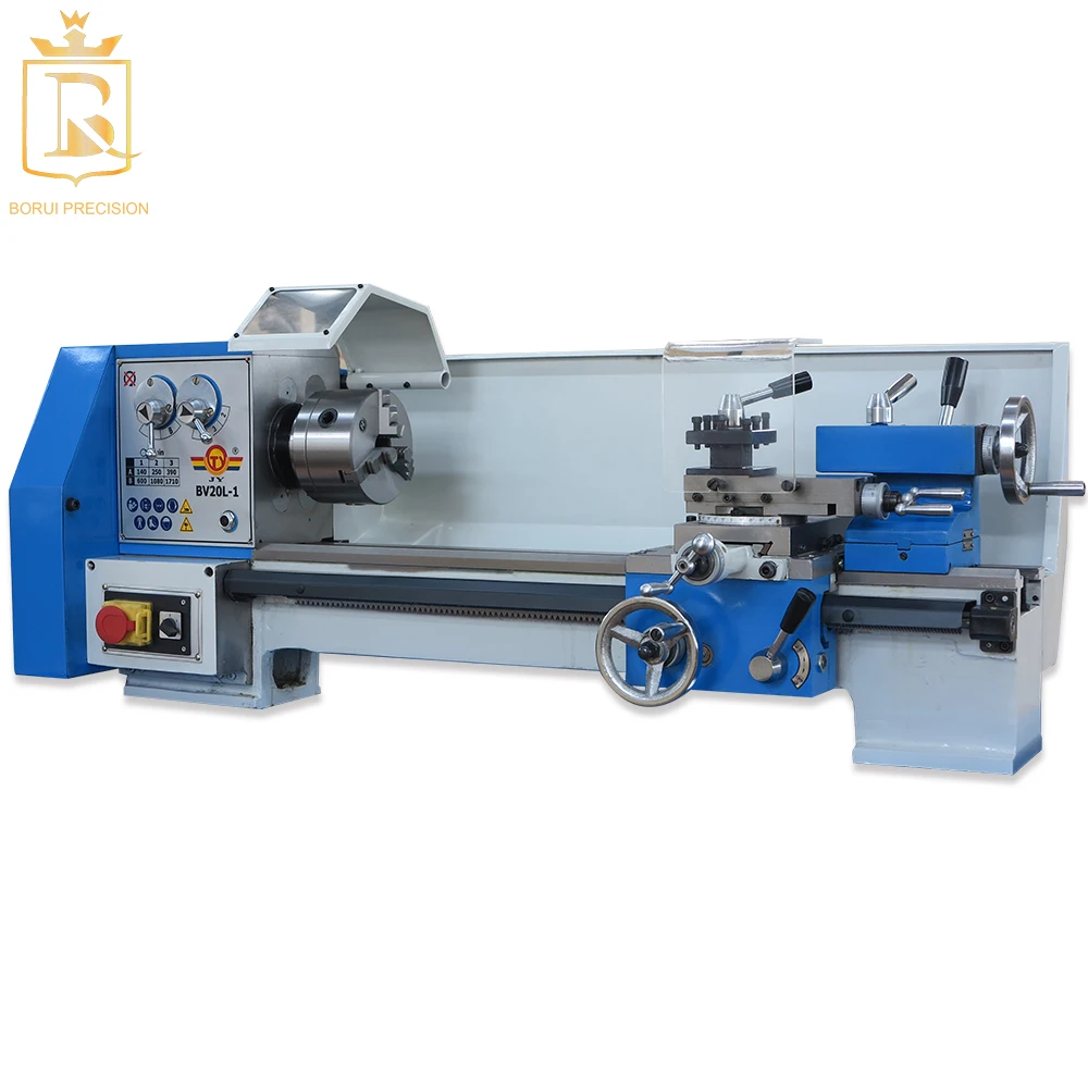 micro medium precision manual lathe machining machine for steel weight 110kg spindle 20mm