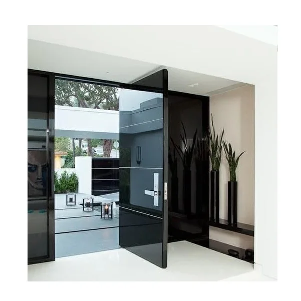 CBMmart modern anti-theft security front doors design exterior steel door security pivot opening entrance doors