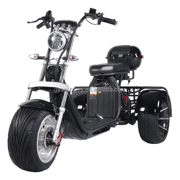 Лидер продаж на Alibaba1000w/1500w/2000w для пляжного автомобиля скутер с толстыми покрышками 3-х колесный Электрический трехколесный велосипед Citycoco