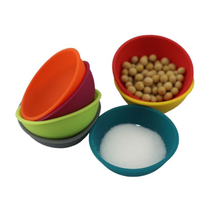 Round Silicone Rubber Pinch Bowls Mini Silicone Mixing Bowl Wax Container for Butane Slick Oil and Herb