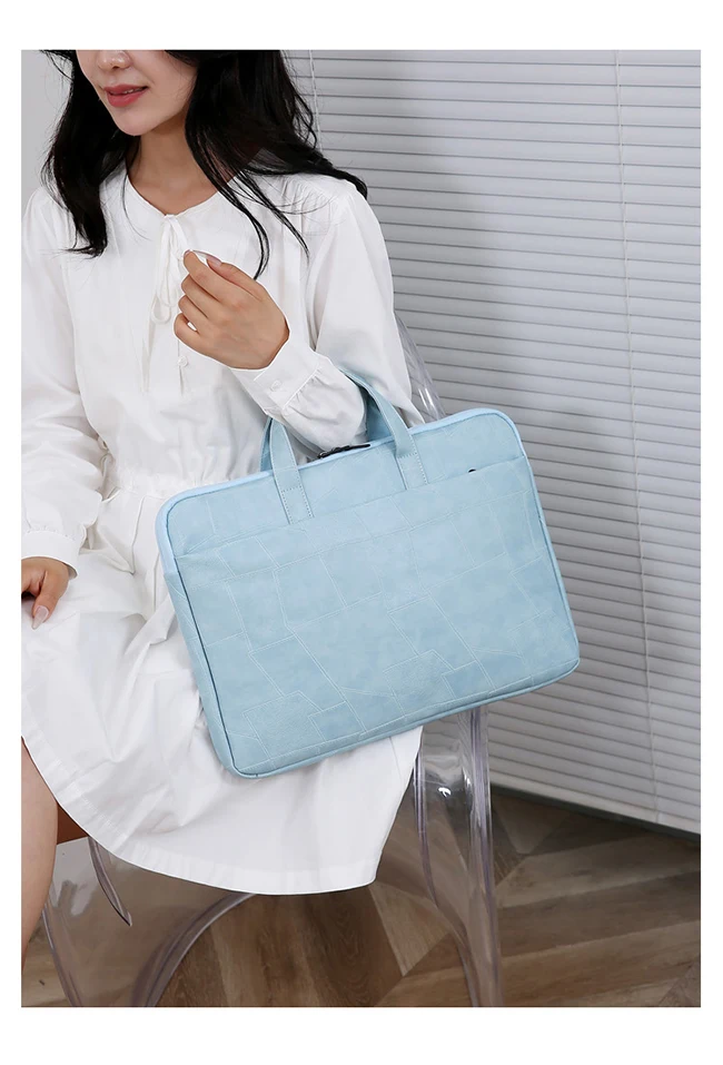 Wholesale custom High quality 14 15 15.6 inch New waterproof material portable macbook Ipad laptop bags for men hand bag
