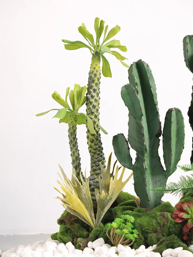 Flochess home decor cactus indoor Decoration Set  Artificial Plant