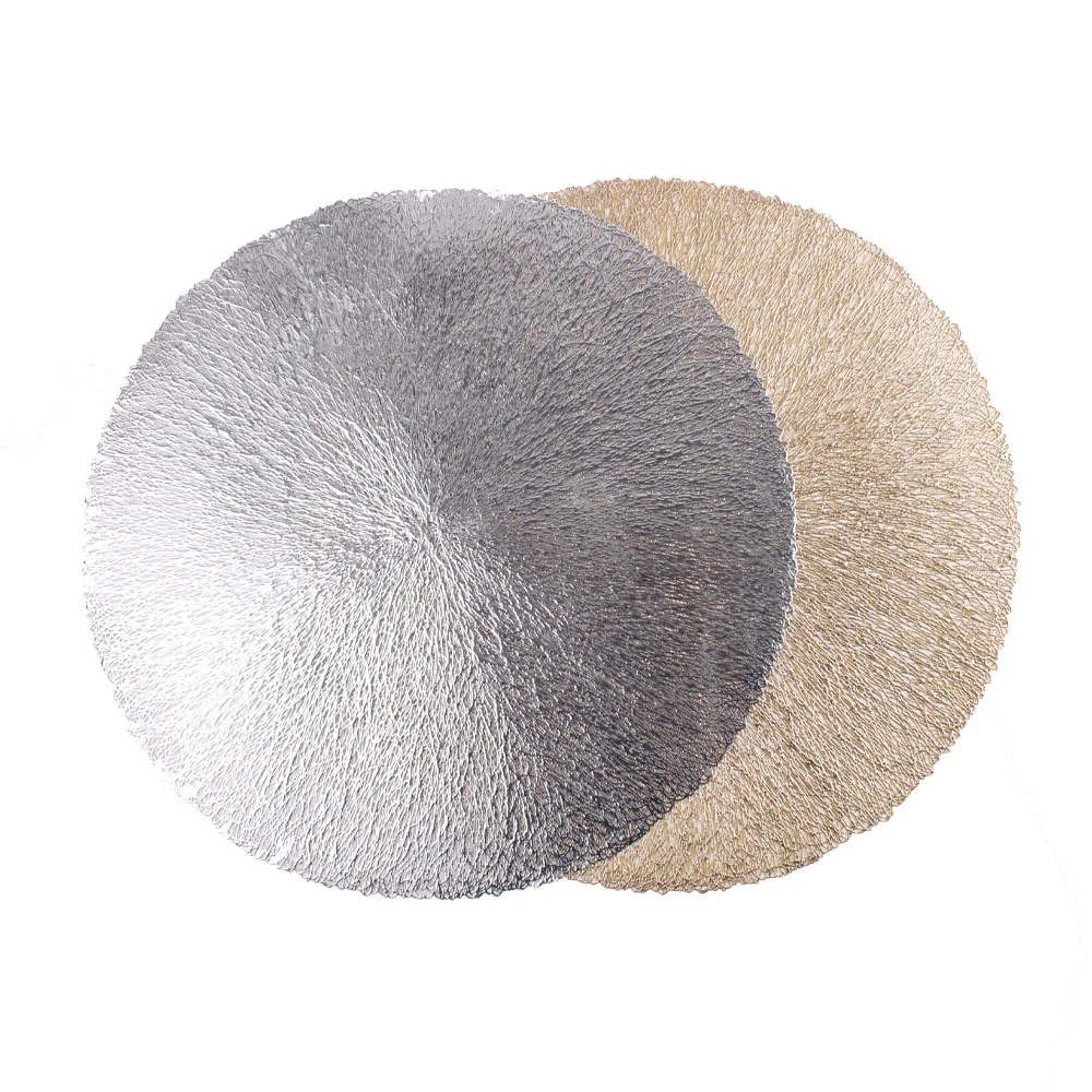 wholesale continental restaurant table decoration PVC explosion silk placemat