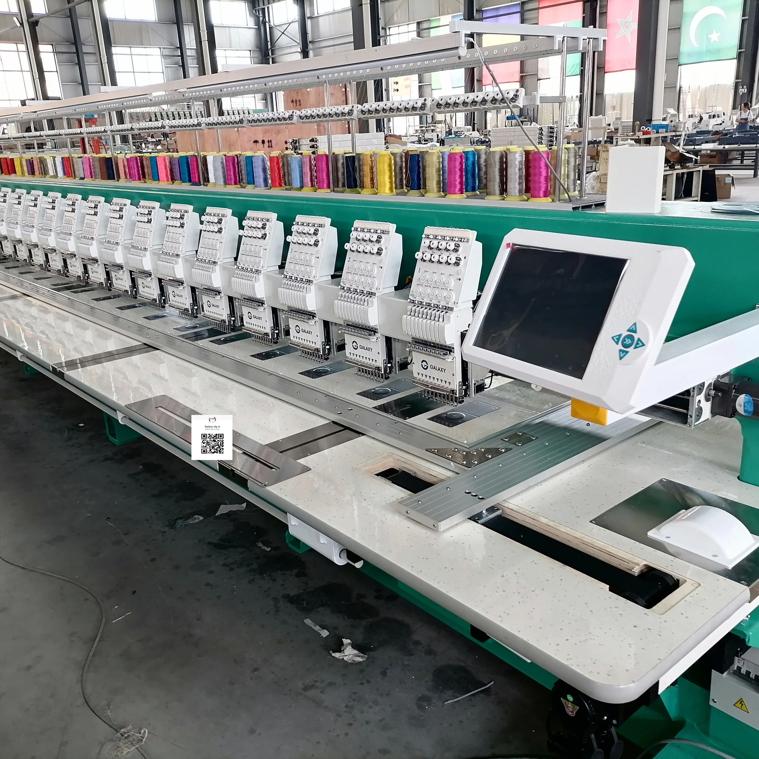 HOT SELLING TOP MODEL !!! GALAXY HIGH SPEED 920 FLAT EMBROIDERY MACHINE LOGO PATCHES FABRICS LACES CLOTHES SOCKS GARMENTS DAHAO