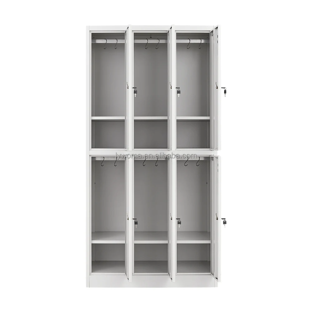 6 Door Steel Locker Steel Storage Wardrobe cupboard for changing Room/ Gym/ School
