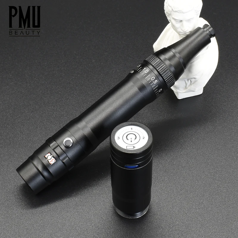 Professional Black Hand Holder Wireless Battery Eyebrow Lip Tattoo Machine Makeup Device Machine Pen