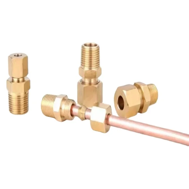 BZ-959 Brass 45 Degree Flare Hose Barb Compression Pipe Fittings Push In / Push-on Air Brake Hose/H96 H80 H70 H68 H65 H62 Brass