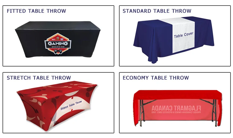 Custom Tablecloth 4ft 6ft 8ft Stretch Table Cloths Sublimation Table Cover Polyester Table Cloth For Events