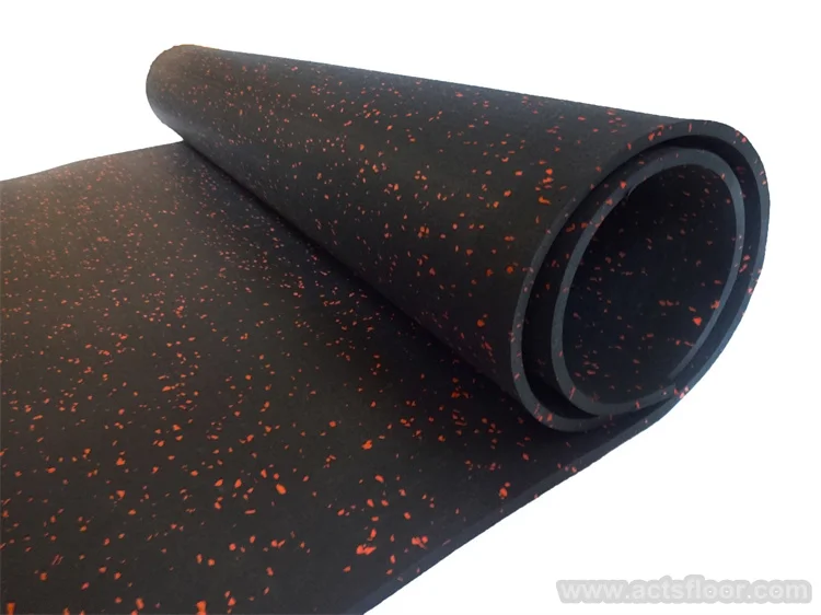 Recycled SBR Rubber Granule Mat Tile for Gym Flooring and Workout Rubber Sheets