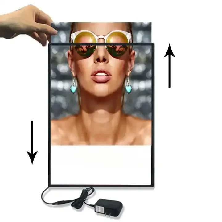 outdoor Snap frame aluminum extrusion Custom Business Logo lightbox aluminium frame Advertising LED Slim Light Box