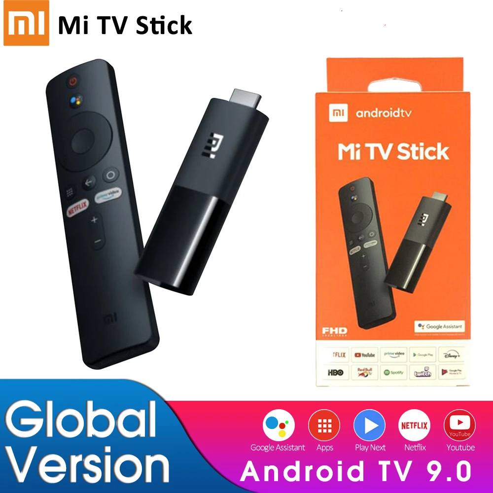 
Xiaomi Mi TV Stick Global Version Android TV 9.0 2K HDR Quad Core 1GB RAM 8GB ROM Wifi 5 Netflix Google Assistant 