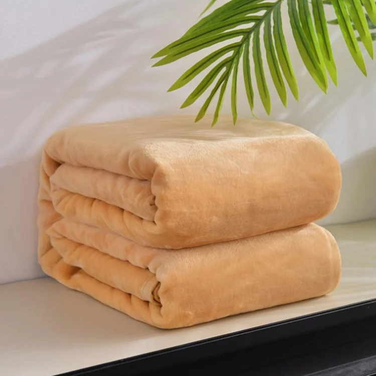 Dark Blue 100% Polyester Luxurious Plush Flannel Blanket Blank Baby Blanket For Sublimation