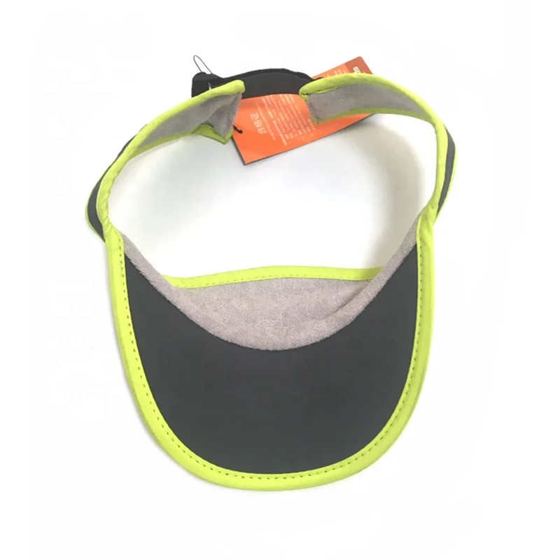 Factory product smooth polyester visor hat, printing logo visor cap