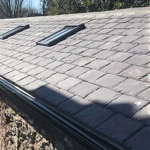 Натуральная прямоугольная китайская плитка для крыши из грубого черного