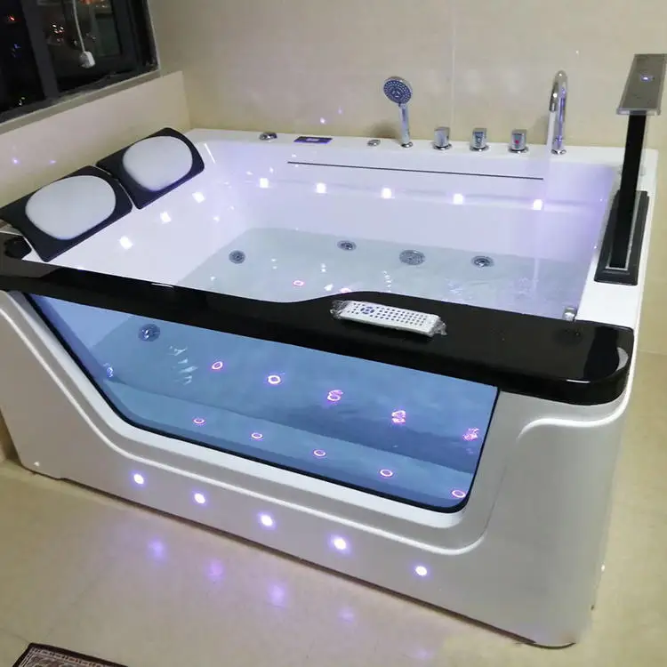 2 person whirlpool acrylic massage bathtub hotel luxury bath freestanding hydromassage
