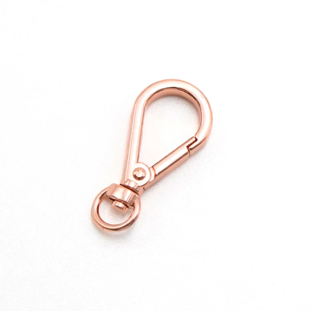 Rotating keychain metal bag buckle leather webbing suitcase bag spring hook decorative accessories