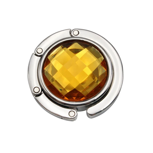 Custom Portable Bag Hook Round Handbag Holder Bag Hook Metal Foldable