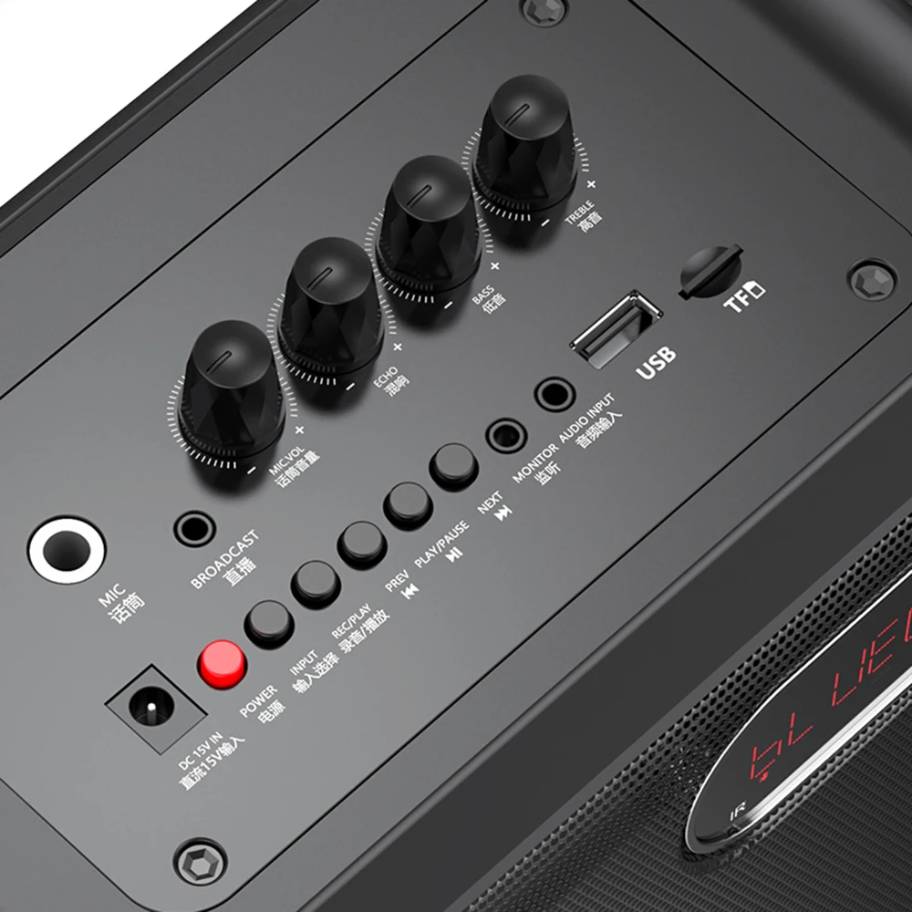 Wholesale Bluetooth Speaker High Range Speaker Multimedia Sound Box with UHF Wireless Mic Support Monitor Recording Broadcast